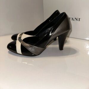 Alfani Round Toe Pumps - Black, White & Gray - Size 8.5